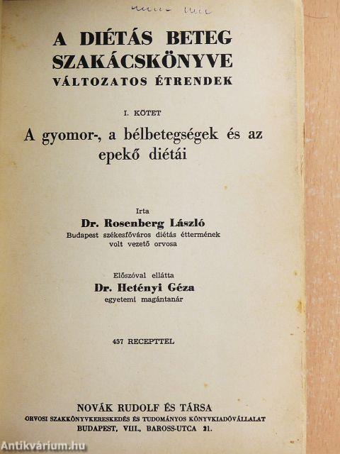 A diétás beteg szakácskönyve I.