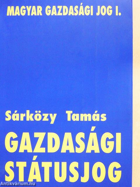 Gazdasági státusjog (dedikált példány)