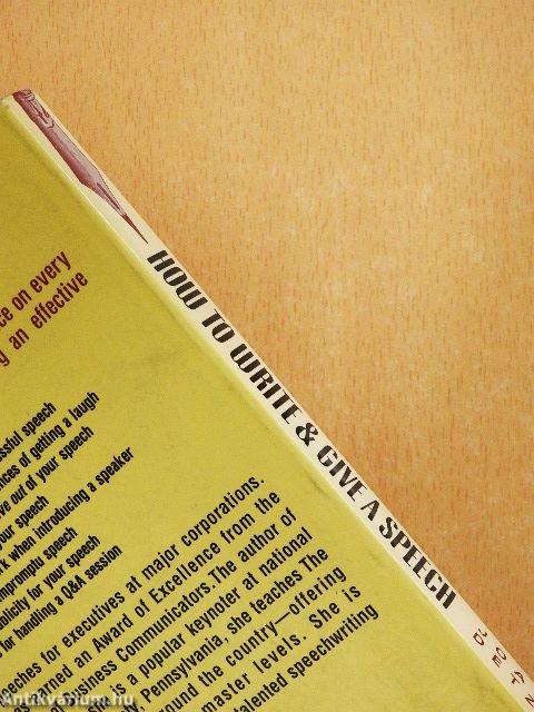 How to Write and Give a Speech