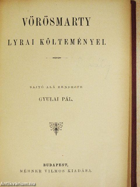 Vörösmarty összes költeményei 1-6.