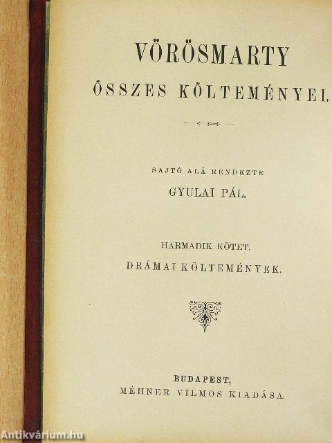 Vörösmarty összes költeményei 1-6.