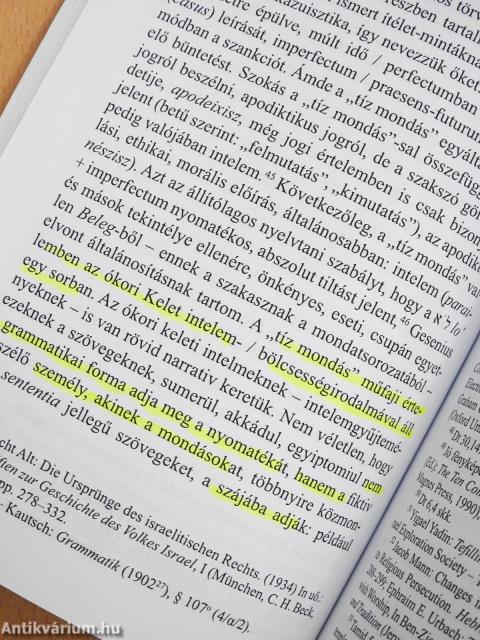 A tízparancsolat (dedikált példány)