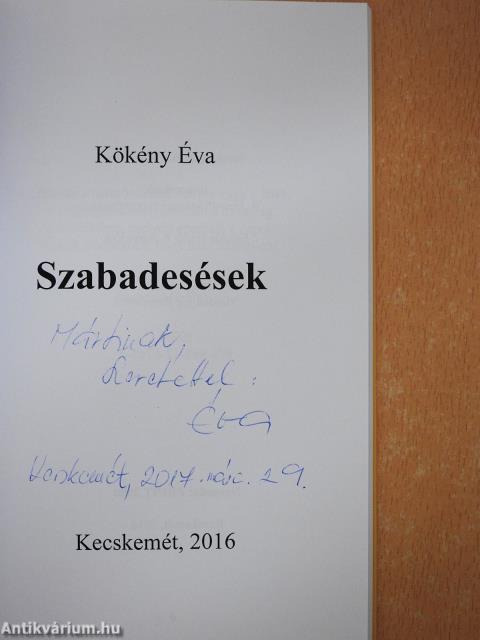 Szabadesések (dedikált példány)