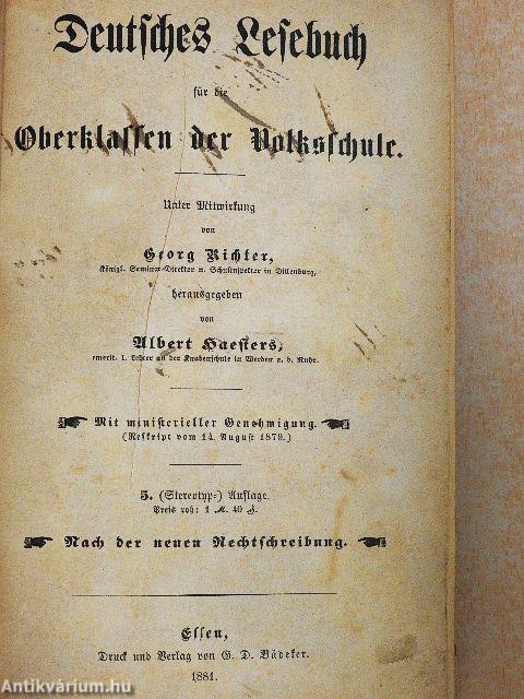 Deutsches Lesebuch für die Oberklassen der Volksschule (gótbetűs)