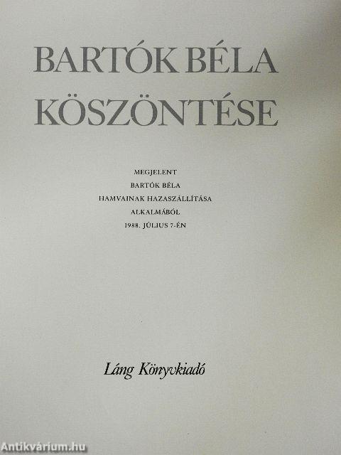 Bartók Béla köszöntése - rézkarc melléklettel