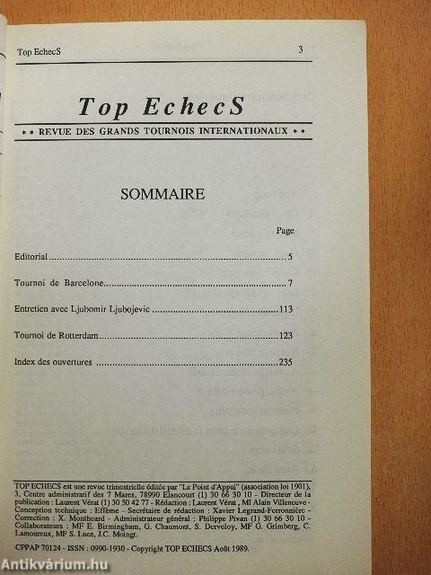 Top EchecS Aout-Octobre 1989