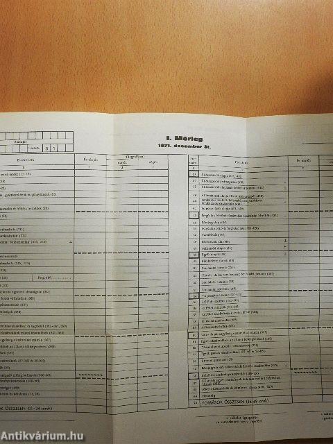 Mérlegtan, mérlegbeszámoló