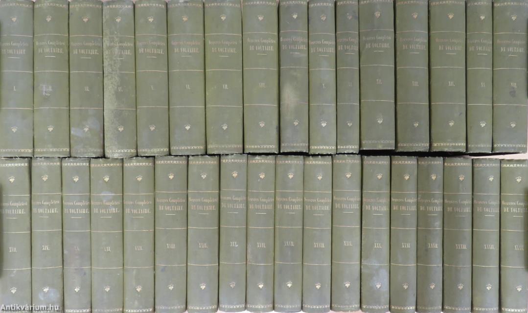 Oeuvres Complétes de Voltaire I-XVII., XIX-XXXV. (nem teljes sorozat)