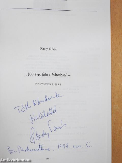 100 éves falu a Városban (dedikált példány)