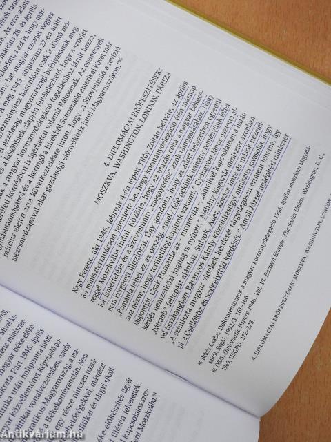 Az 1947-es párizsi békeszerződés (dedikált példány)