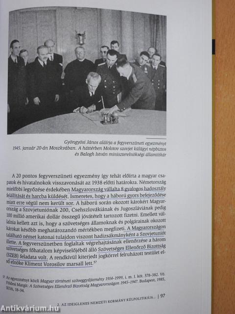 Az 1947-es párizsi békeszerződés (dedikált példány)