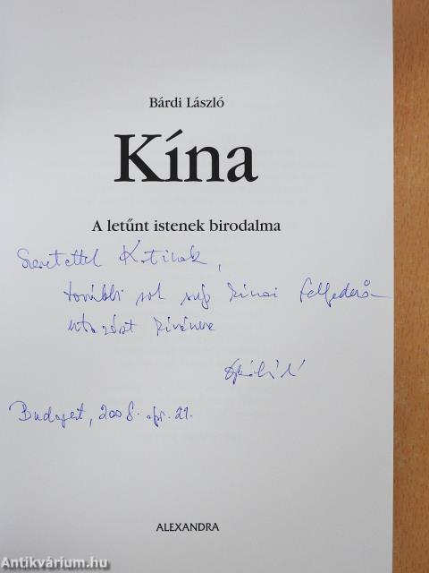 Kína (dedikált példány)