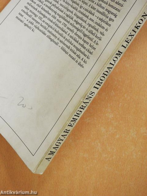 A magyar emigráns irodalom lexikona I-II. (dedikált példány)