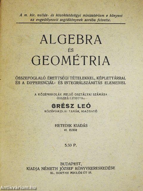 Algebra és geométria