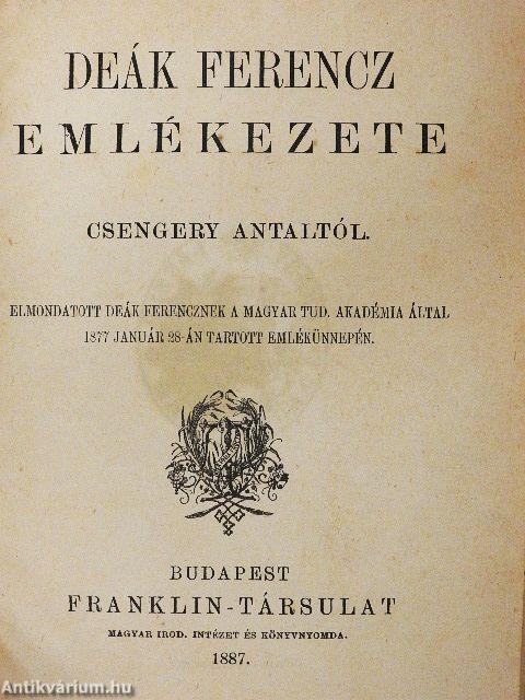 Deák Ferencz emlékezete