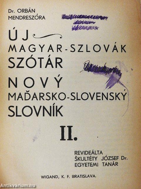 Új magyar-szlovák szótár II.