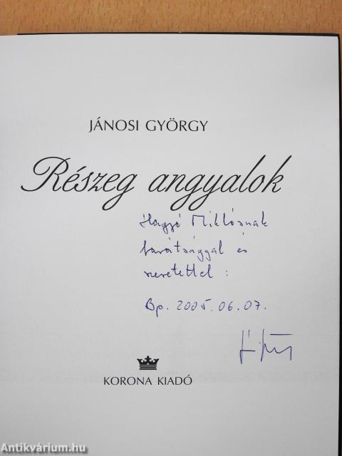 Részeg angyalok (dedikált példány)