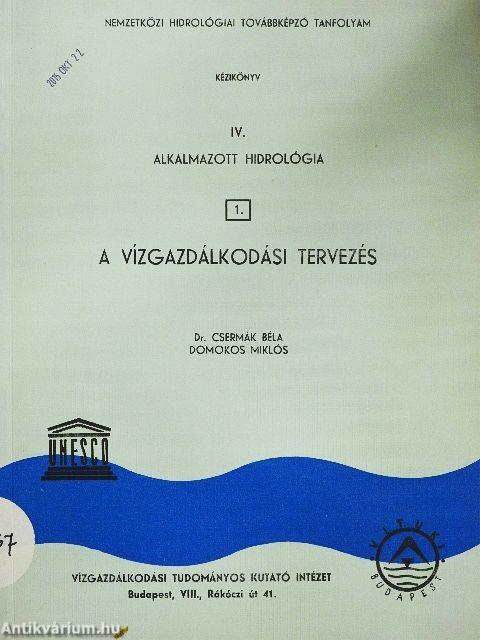 Alkalmazott hidrológia IV/1.