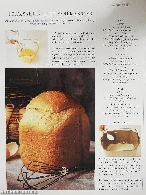 Szakácskönyv kenyérsütő gépekhez