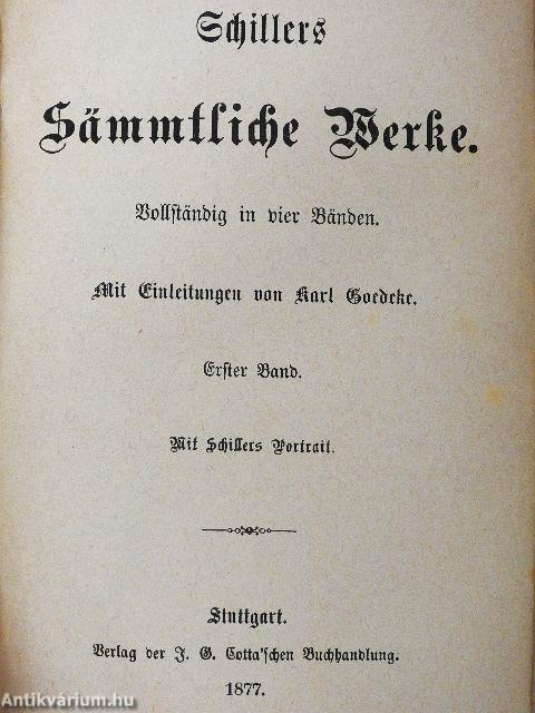 Schillers Sämmtliche Werke I-IV. (gótbetűs)