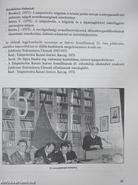 50 éves a Debreceni Agrártudományi Egyetem Kutató Intézete Karcag - Jubileumi Évkönyv (aláírt példány)