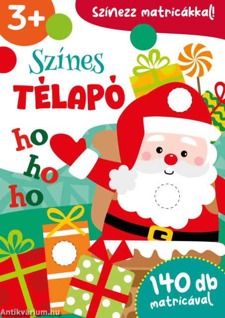 Színes Télapó 140 db matricával