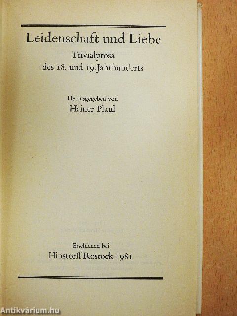 Leidenschaft und Liebe