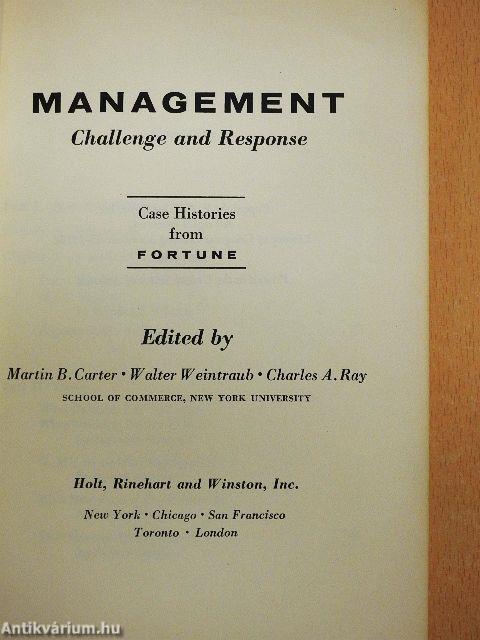 Management: Challenge and Response