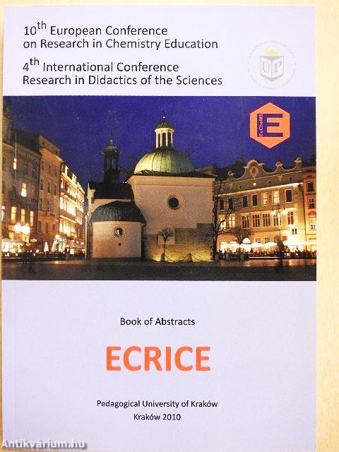 10the European Conference on Research in Chemistry Education - Book of Abstracts