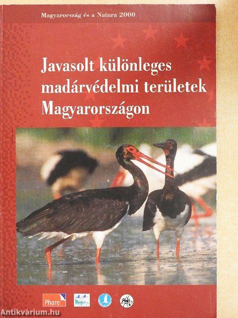 Javasolt különleges madárvédelmi területek Magyarországon