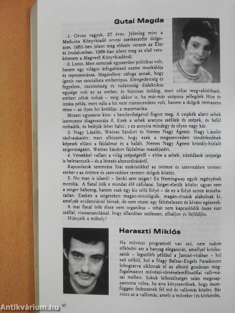 Fiatal írók tanácskozása, Lillafüred, 1969 (dedikált példány)