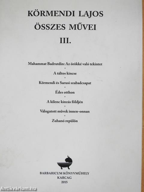 Körmendi Lajos összes művei I-III. (dedikált példány)