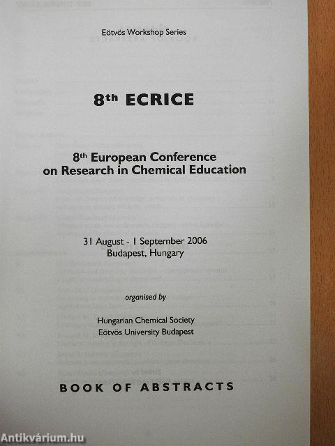 8th European Conference on Research in Chemical Education - Book of Abstracts