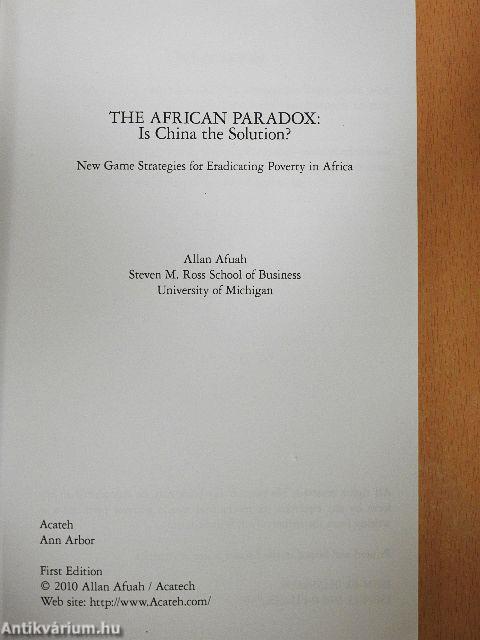 The African Paradox: Is China the Solution?