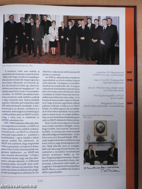 Magyar miniszterelnökök (dedikált példány)