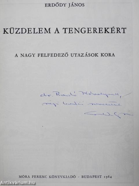Küzdelem a tengerekért (dedikált példány)