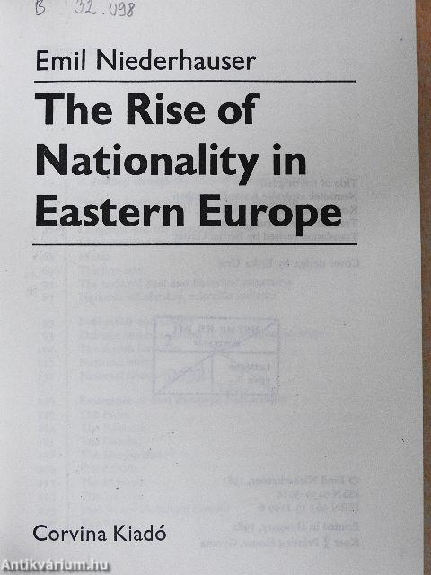 The Rise of Nationality in Eastern Europe