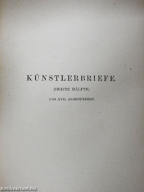 Künstlerbriefe I-II.