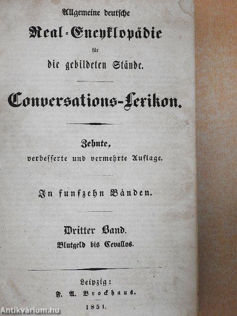 Allgemeine deutsche Real-Encyklopädie für die gebildeten Stände III. (gótbetűs)