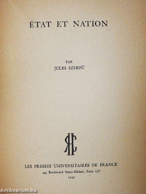 État et nation
