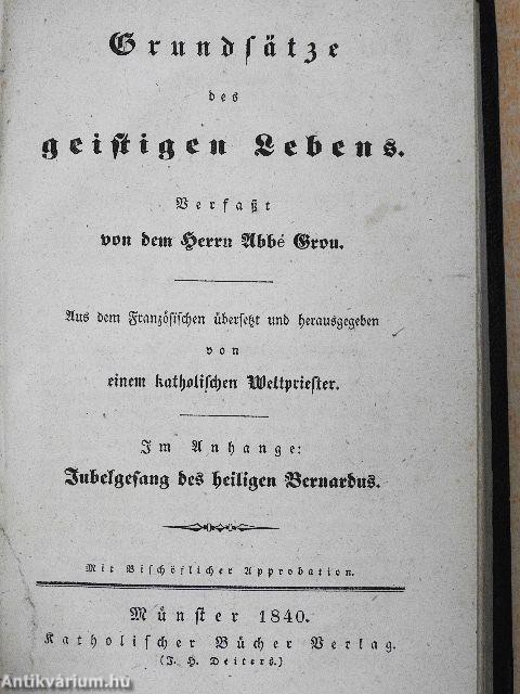 Grundsätze des geistigen Lebens (gótbetűs)