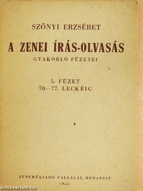 A zenei írás-olvasás gyakorló füzetei 5.