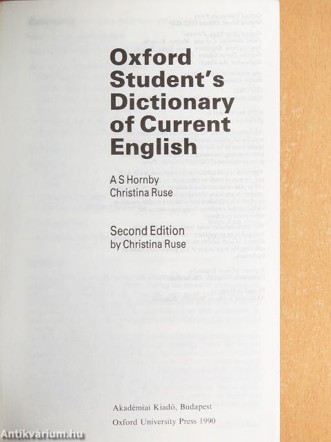 Oxford Student's Dictionary of Current English