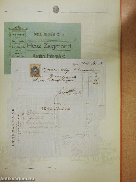 Kereskedelem Sopron Vármegyében dokumentumokon és képeslapokon