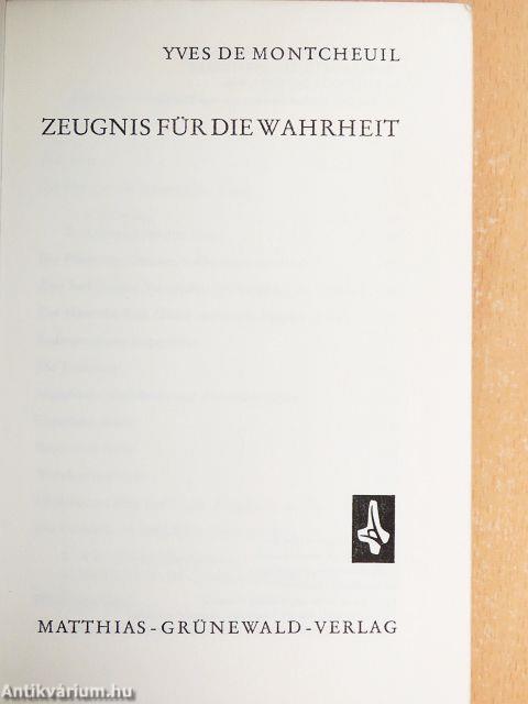 Zeugnis für die Wahrheit