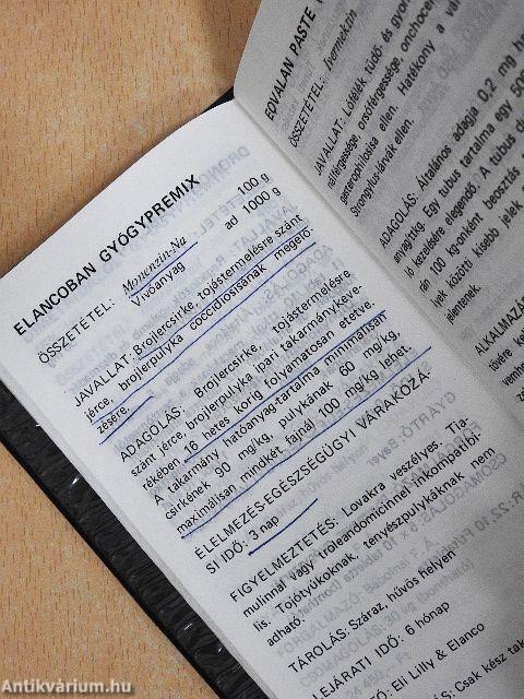 Az állatgyógyászatban hazánkban felhasználható parazitaellenes készítmények és gyógypremixek