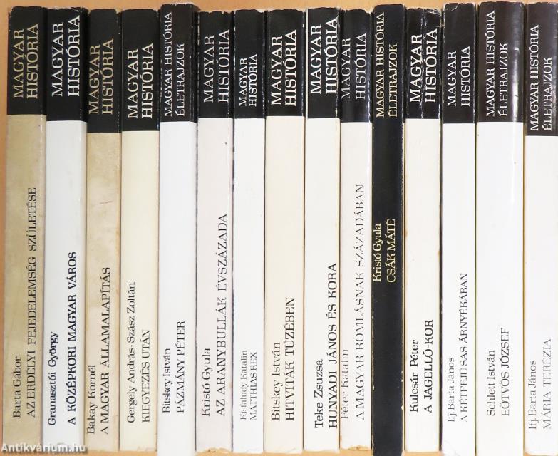 "15 kötet a Magyar História sorozatból (nem teljes sorozat)"