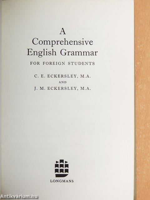 A Comprehensive English Grammar for foreign students