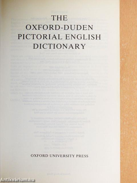 The Oxford-Duden Pictorial English Dictionary