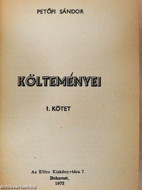 Petőfi Sándor költeményei I.